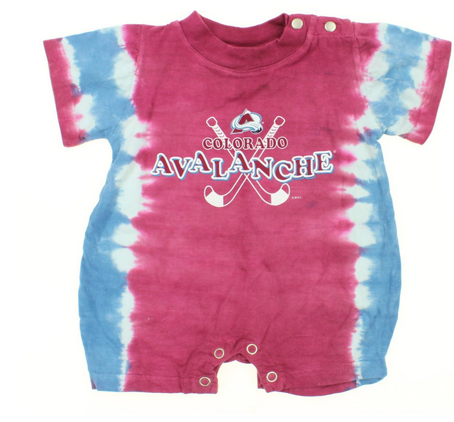 NHL Infant Colorado Avalanche TieDye Romper, Burgundy eBay