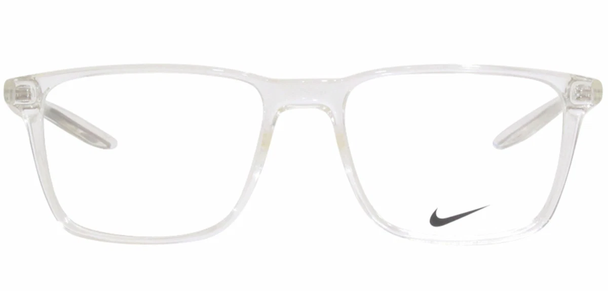 New Nike Reading Glasses 7130 900 54 18 Clear Transparent Silver Frames Readers
