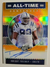 Dwight Freeney 2020 Contenders Optic All-Time Contenders ORANGE Prizm Auto /50