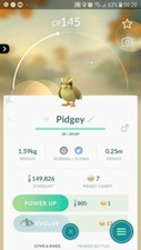 Shiny Pidgey Pokemon Ultra Friends / Registered Go