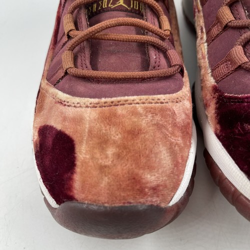 Nike Air Jordan 11 Retro GS 852625-650 Heiress Red Velvet Night Maroon Gold -7 Y - Picture 8 of 15