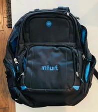 PREMIUM Laptop Office Backpack Excellent New Condition Intuit Black Blue