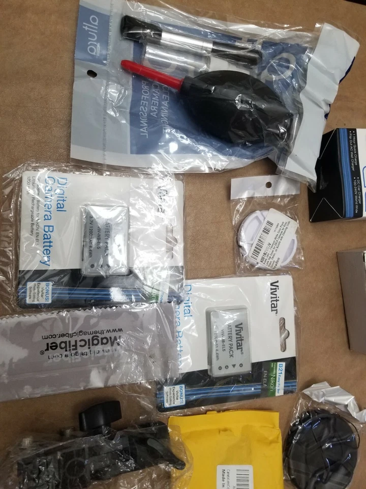 2 Pack Vivitar EN-EL05 Battery, Rapid Travel Charger & Professional Cleaning Kit - Image 2 of 4