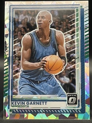JERSEY NUMBER MATCH 2025-26 Panini Optic Prizm Kevin Garnett Cracked Ice 21/25 #
