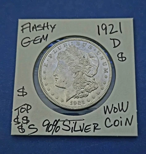 1921 D Morgan Silver Dollar FLASHY BU Gem TRUE BEAUTY Higher Grade Silver Coin