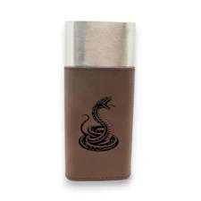 Cigar Case with Cutter - Coiled Snake - Leather