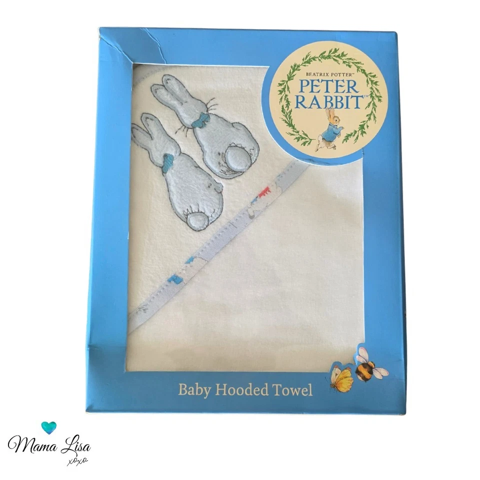 Peter Rabbit Bodysuit Size 0 & Baby Hooded Towel - image 2 of 4