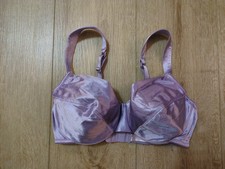 Vintage Victoria s Secret Second Skin Satin Bra 34C Unlined Underwire Purple