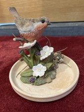 European Robin Figurine Bird Statue Ornament