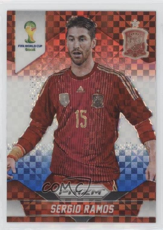 2014 Panini Prizm World Cup Red White & Blue Power Plaid Sergio Ramos #172 ru4