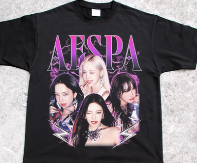 AESPA GRAPHIC T-SHIRT K-POP JERSEY SYNK: AEXIS LINE TOUR 2026