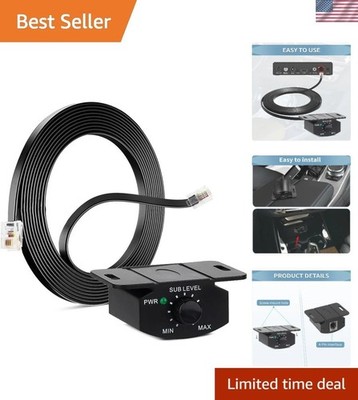 Universal Bass Control Knob with 3.5m Cable - Enhance Your Car Audio Experience