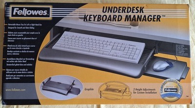 FELLOWES TASTATURSCHUBLADE MIT MAUSABLAGE graphit Neuwertig Original-Verpackung