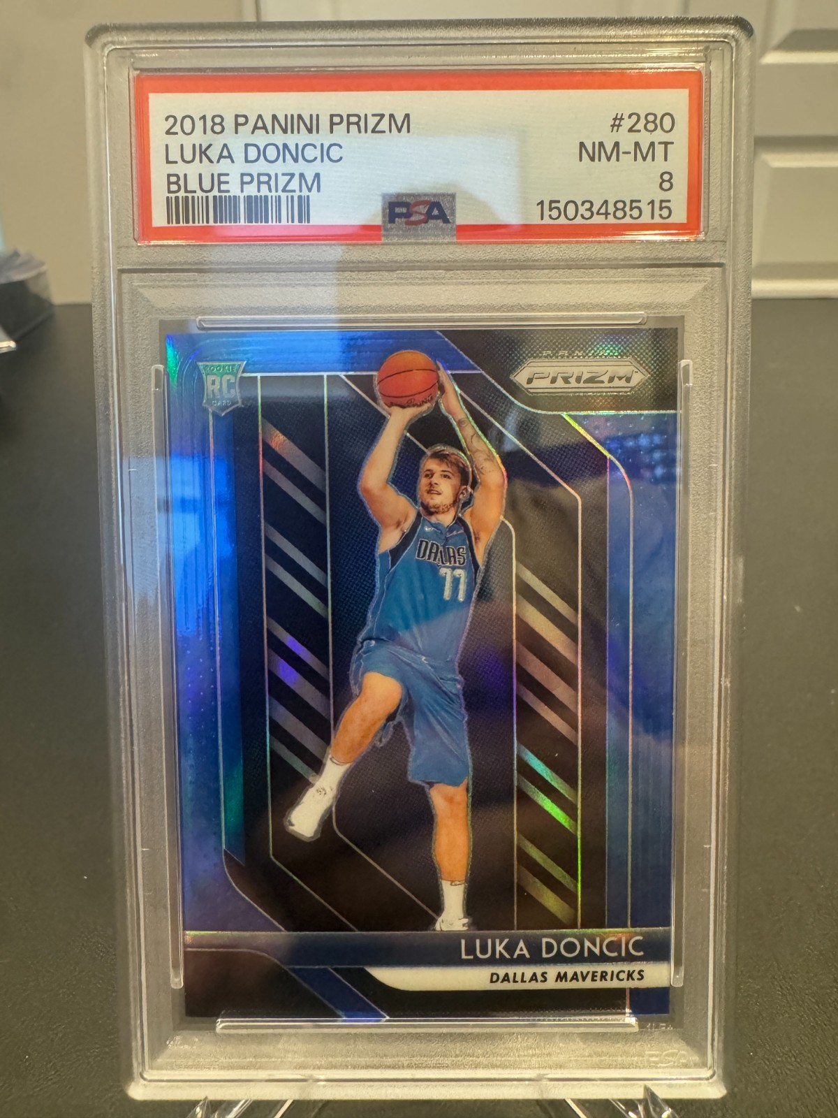 2018 Prizm Blue /199 Luka Doncic RC PSA 8 🔥 SSP Mavericks Investment