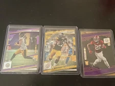3 card Steelers numbered card lot, Harris rc /149, Harris /99, Freiermuth /199