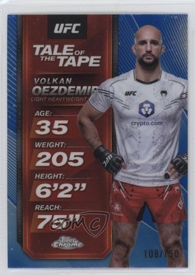 2025 Topps Chrome UFC Tale of the Tape Blue Refractor /150 Volkan Oezdemir 1jx9