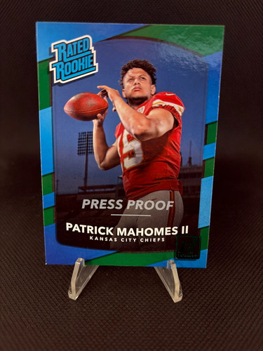Patrick Mahomes II [Green Press Proof] #327 2017 Panini Donruss card