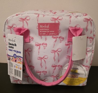 Fit & Fresh Bloomington rosa Schleife isolierte Brotzeittasche mit zwei Boxen TK Maxx neu