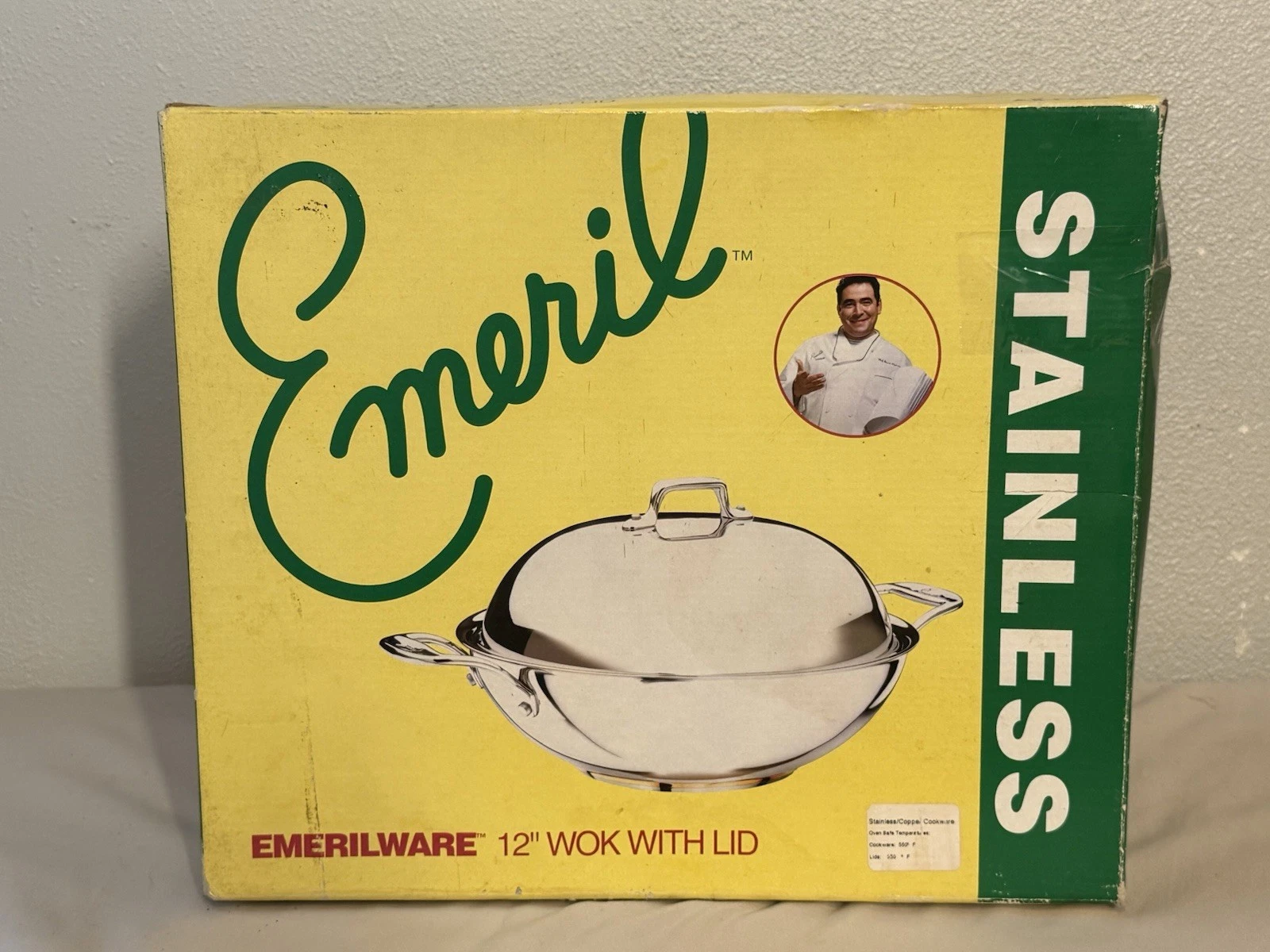 Wok Pan Emerald 12” Stainless Steel Pan Wok W/ Dome Lid Cover Stir Fry
Opens in a new window or tab