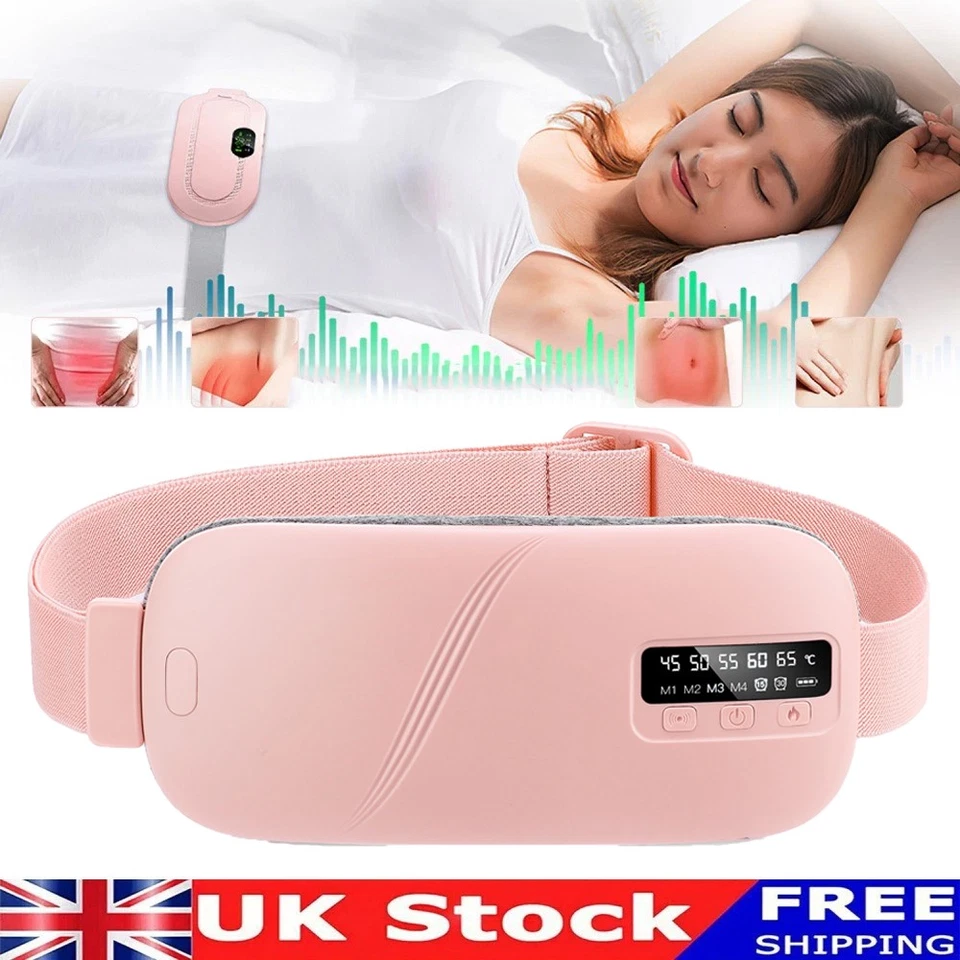 HAILICARE Electric Heating Menstrual Heat Pad Massage Belt For Period Pain Relief Cramps