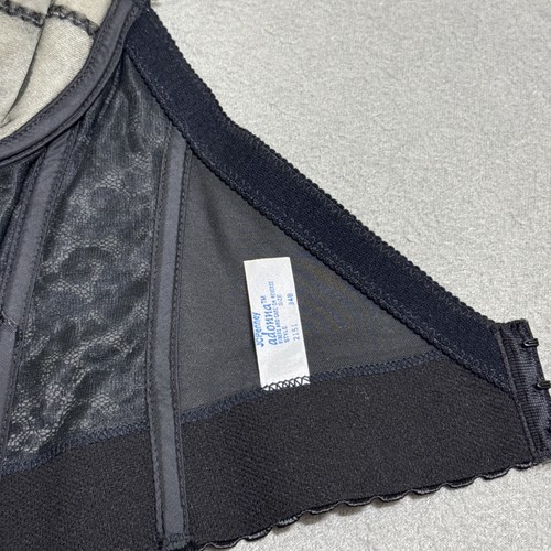 Vtg Corset Backless Strapless Bustier Bra Black 34B Sheer Lace Lingerie Pin-up - Picture 3 of 18
