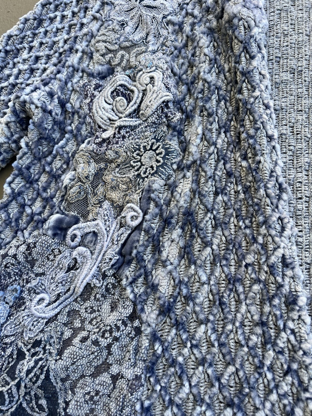 Stella Moda Gray Velvet Patchwork Boho Textured K… - image 19