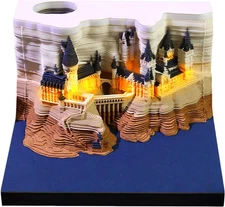 3D Calendar 2026 with Memo Pad Notepad, Timepiece 2026 Planner, Tear-Away 3D Art