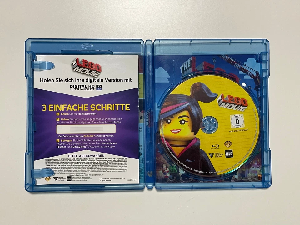 The LEGO Movie Blu-Ray + Digital HD Ultraviolet Code uneingelöst BluRay - Bild 2 von 4