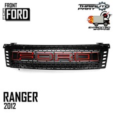 Front LED Grille Logo Black Red Edge Emblem For Ford Ranger T6 PX1 2012-2014 UTE