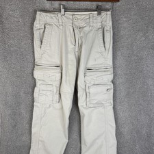 Hollister Cargo Pants Mens 29x30 Beige Relaxed Loose Fit Stretch Utility Pockets