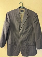 Nautica Sport Coat Mens 42 Gray 100 Wool Three Button Made In India