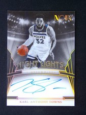 2023-24 Panini Noir Karl-Anthony Towns Night Lights Auto /49