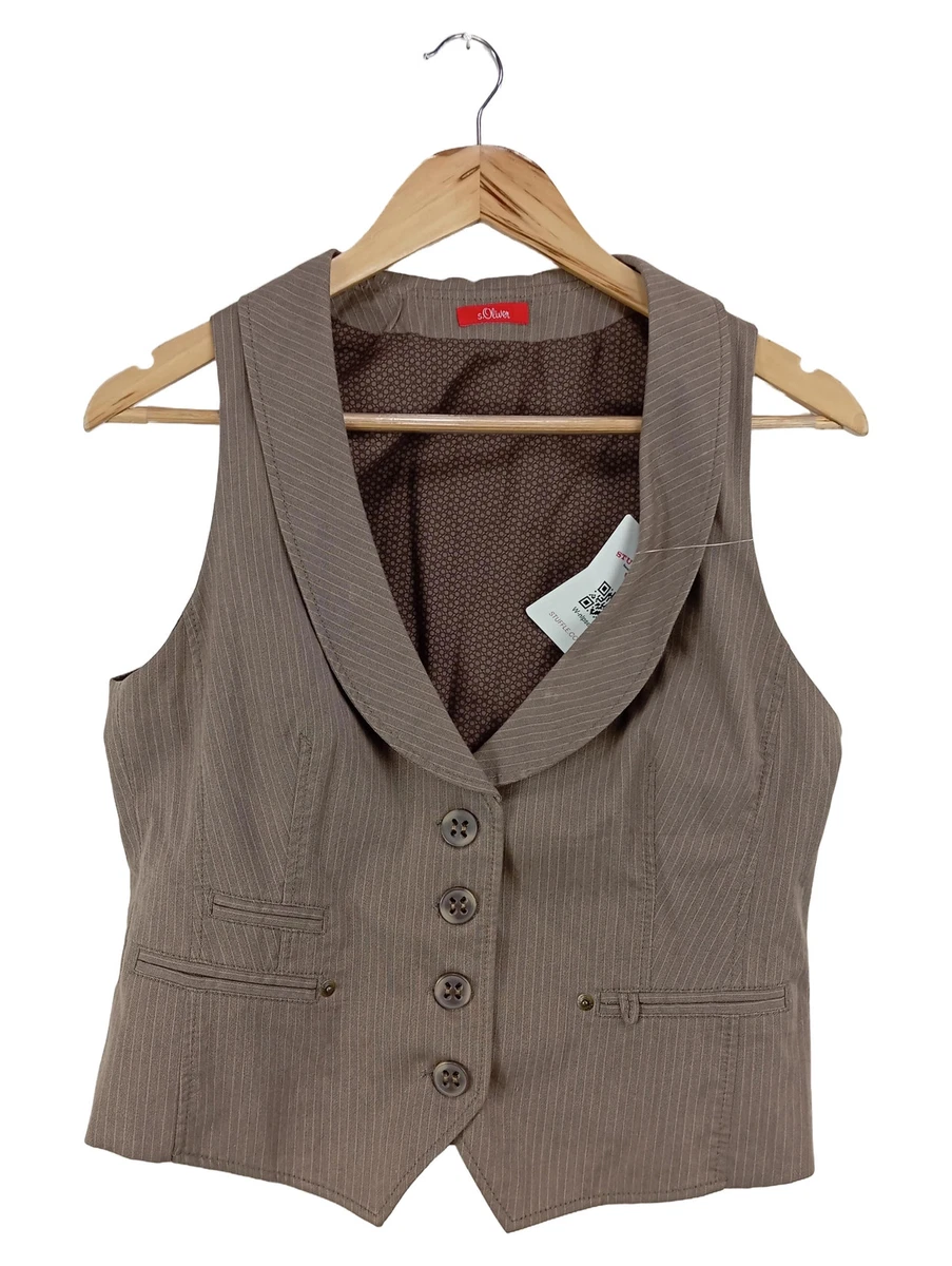 Femme Décontracté Court Costume Blazer Manteau Demi Manche Fin Veste Pins Gilet