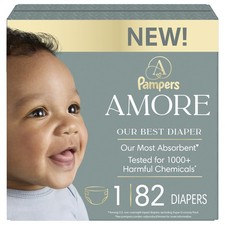 Pampers Amore, Size 1 8-14 lbs , 82 Count, Our Best Diaper   Hypoallergenic 
