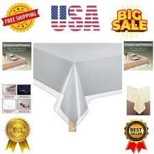 Clear Plastic Table Cover Protector 100 Waterproof Table Protector Crystal C...