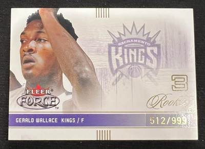 GERALD WALLACE 2001-02 Fleer Force #125 Rookie Card RC NBA Kings #512/999