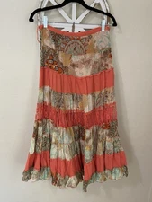 PANITTI small FESTIVAL MIXED MEDIA BOHO FAIRY WHIMSY FAIRYCORE MAXI SKIRT