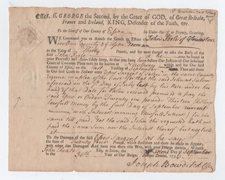 1756 Gloucester Essex County Massachusetts REVOLUTIONARY WAR TAX DOCUMENT !