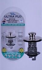 Drain Buddy Ultra Flo Drain Stopper Hair Catcher, Brushed Nickel 1-3/8-1-1/2"