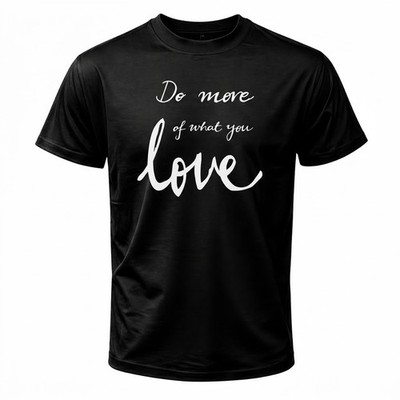 Do More Of What You Love Women's Graphic T-Shirt Cute Inspirational Crewneck Tee