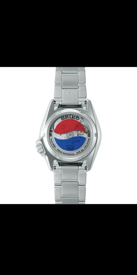 Seiko 5 Sports x Pepsi Edición Limitada - SRPL99 - Seiko Pepsi Plata ¡Nuevo! Foto 3 de 4