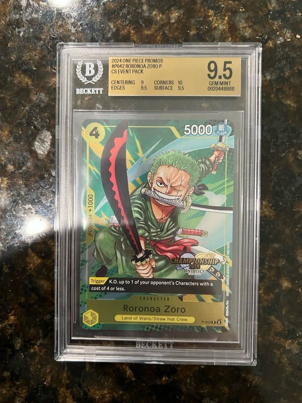 Roronoa Zoro (CS 2024 Event Pack) P-042 One Piece Promotion Cards Foil BGS 9.5