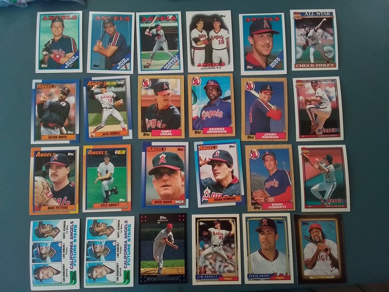 California Angels- 24 Card Topps Lot- Brunansky, Guerrero, Joyner, Downing- RC