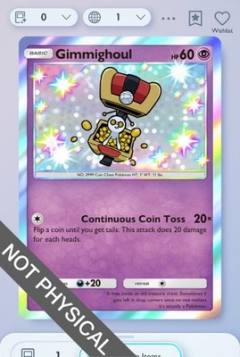 Pokemon TCG POCKET - Gimmighoul Shiny 1 , Paldean Wonders, English