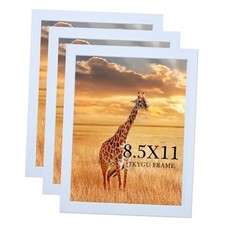 8.5x11 Picture Frame Set of 3, Certificate Frame Poster 8.5x11 Pack of 3 white