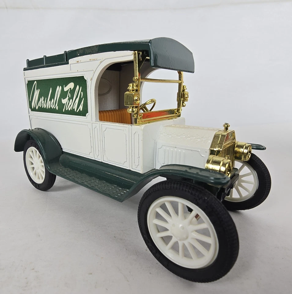 Marshall Fields 1913 Model T Ford Van Replica Coin Bank with Key Ertl Die Cast ( - Image 3 of 4