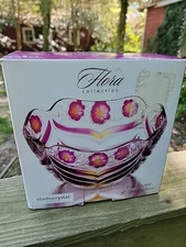 Flora Collection - Studio Crystal - Fine Crystal 8 Inch Serving Bowl