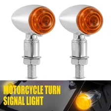 Bullet Amber Lens Turn Blinker Signal Indicator Light Fits Yamaha Honda Kawasaki