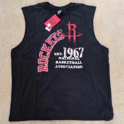 Houston Rockets Cutoff Sleeves T-shirt, Black, XXL, NWT (orig $39)