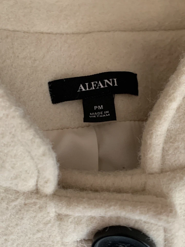 Hermosa chaqueta de lana vintage Alfani Nehru para mujer talla PM para otoño! Foto 4 de 4